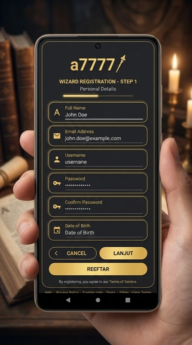 Cara Buat Akun Baru di a7777 untuk Pengguna Android