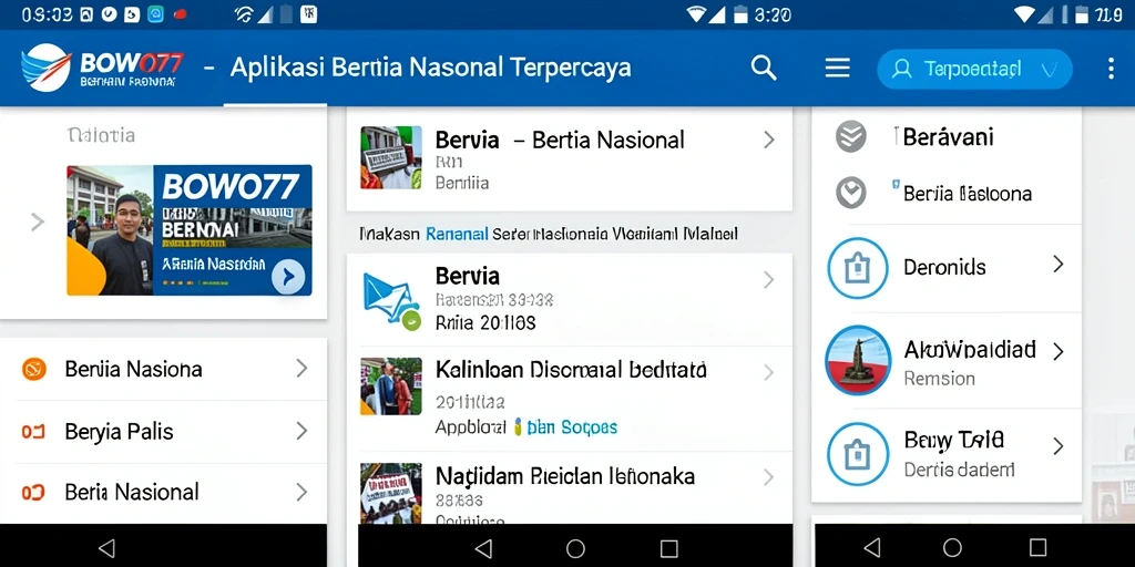 Antarmuka <strong>BOWO77</strong> menampilkan berita terkini dengan navigasi yang mudah.