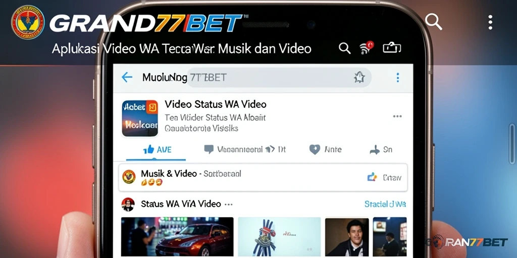Antarmuka aplikasi GRAND77BET untuk video status WA yang menarik.