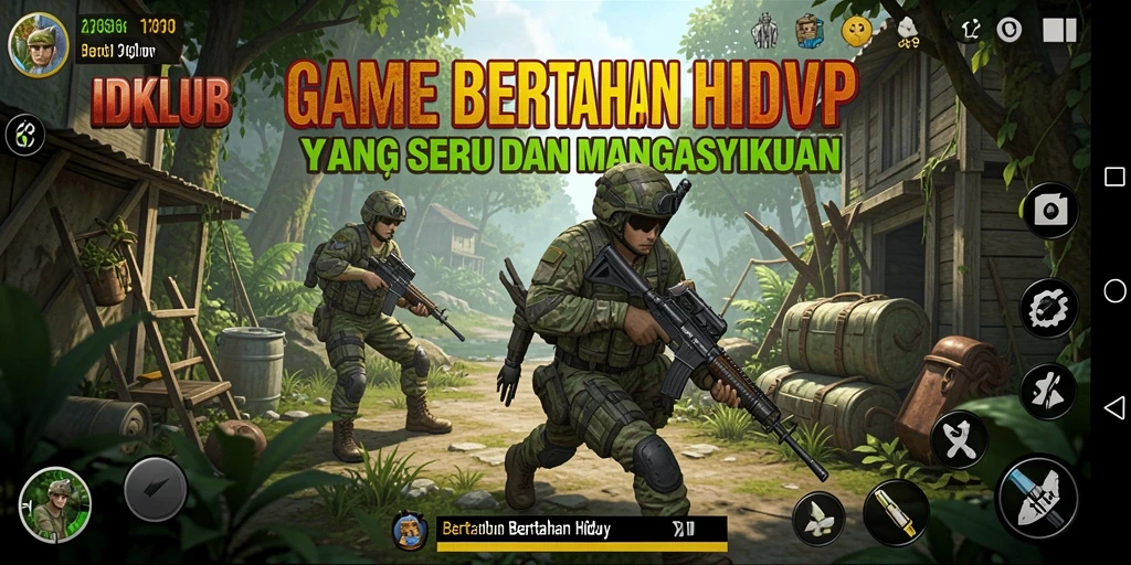Tampilan antarmuka IDKLUB yang menarik dan interaktif.
