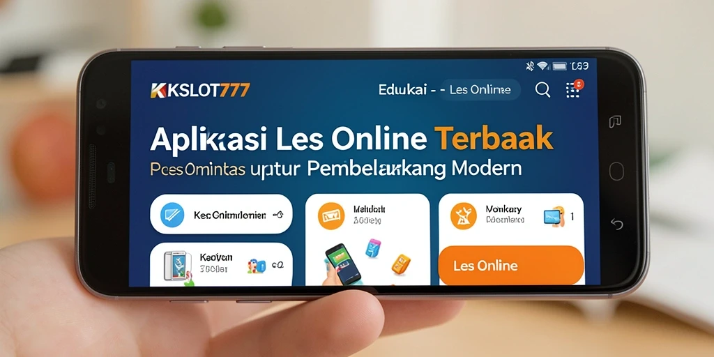 Antarmuka KKSLOT777 yang menarik dan interaktif untuk Les Online.