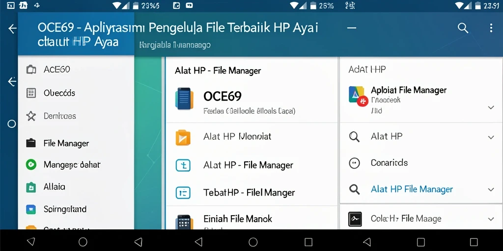 Tampilan antarmuka OCE69 yang memudahkan pengelolaan file dan folder.