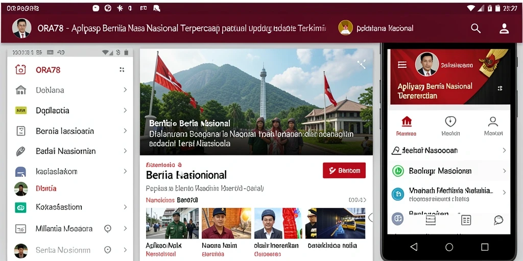 Antarmuka aplikasi ORA78 menampilkan berita terbaru dan terpercaya.