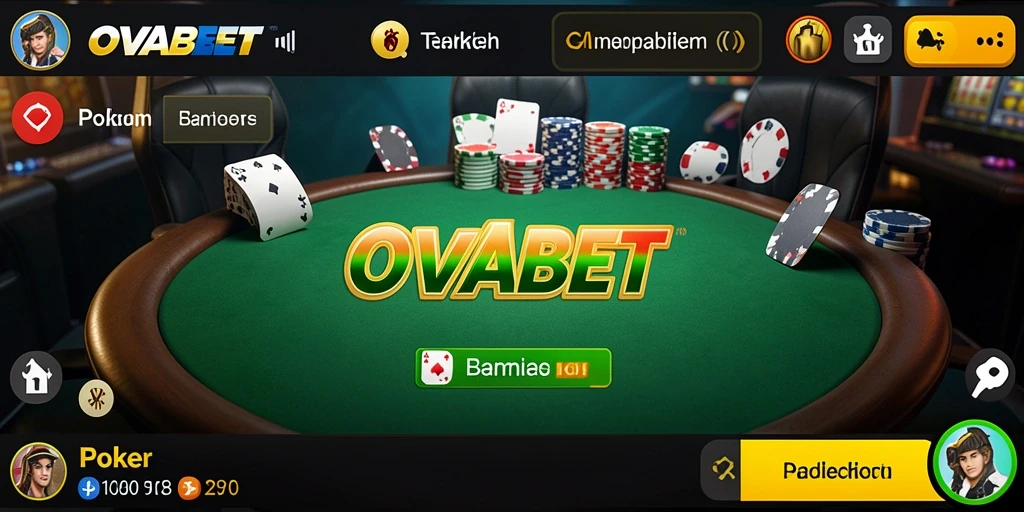 Antarmuka menarik dan fungsionalitas fleksibel dari game Poker OVABET.