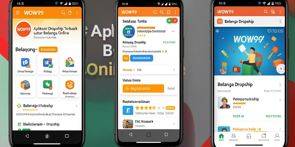 Antarmuka WOW99 yang user-friendly untuk dropship.